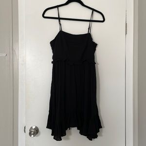 Forever21 Black Flowy Dress with Crisscross Back and side zipper